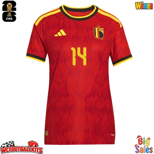 Belgium Dodi Lukebakio #14 Replica Home Stadium Shirt for Women World Cup 2026 Short Sleeve
